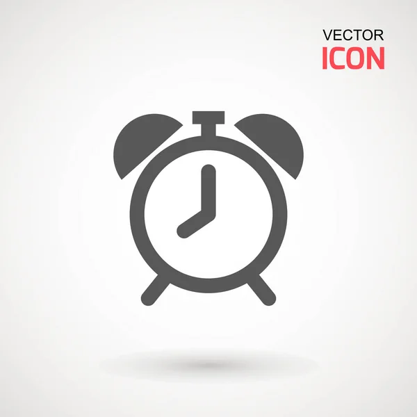 Vector Icono Reloj Despertador Estilo Diseño Plano Icono Reloj Simple — Vector de stock