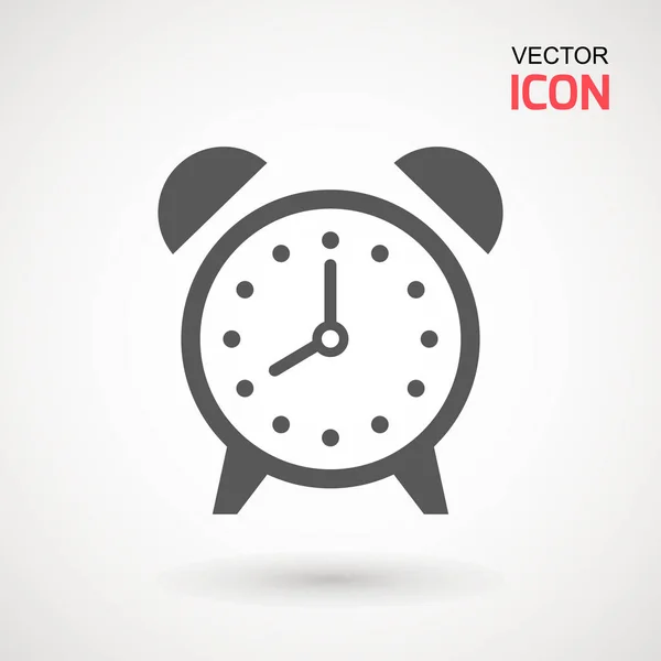 Vector de icono de reloj despertador, estilo de diseño plano. Icono de reloj simple. Despierta, levántate concepto, signo de tiempo aislado sobre fondo blanco . — Vector de stock
