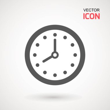 Çalar saat simge vektör, düz tasarım stili. Basit İzle simgesi. Uyan, kavram, beyaz arka plan üzerinde izole zaman işareti ayağa kalk