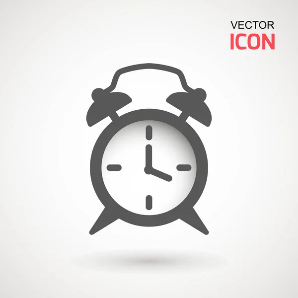 Vetor Ícone Relógio Alarme Estilo Design Plano Ícone Relógio Simples — Vetor de Stock