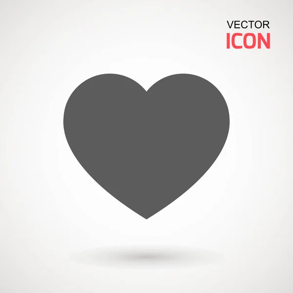 Herz Symbol Vektor Liebessymbol Valentinstag Zeichen Emblem Isoliert Auf Weißem — Stockvektor