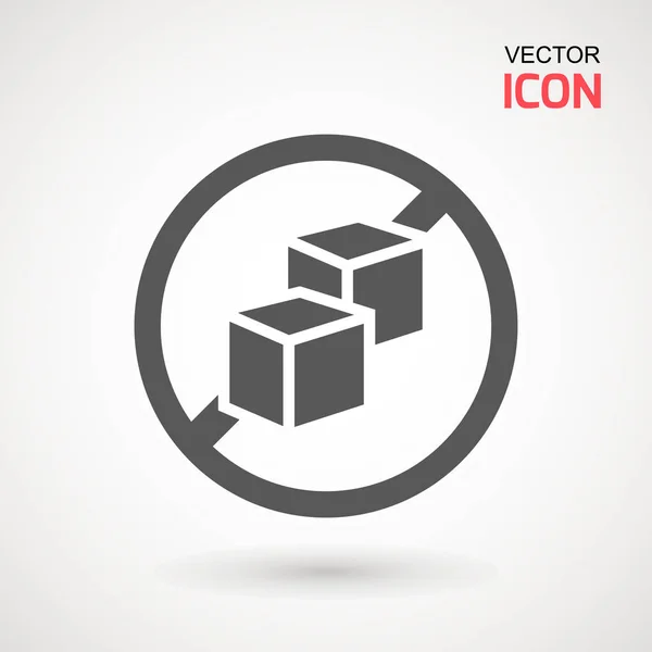 Sugar Icono Vector Libre Vector Cubos Azúcar Icono Del Círculo — Vector de stock