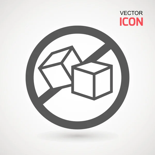 Sugar Free Vector Icon Vector Sugar Cubes Circle Icon Sugar — Stock Vector