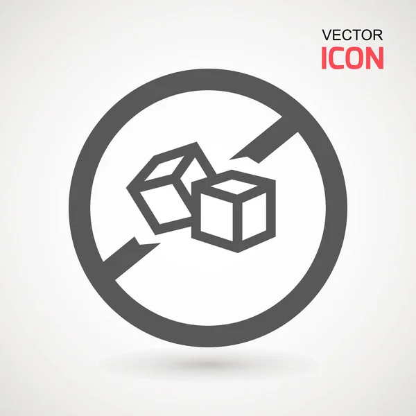 Sugar Icono Vector Libre Vector Cubos Azúcar Icono Del Círculo — Vector de stock
