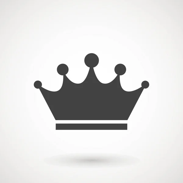 Ícone Crown em estilo moderno plano isolado em fundo cinza. Símbolo da coroa para o seu web site design, logotipo, aplicativo, UI. Ilustração vetorial, EPS10 — Vetor de Stock