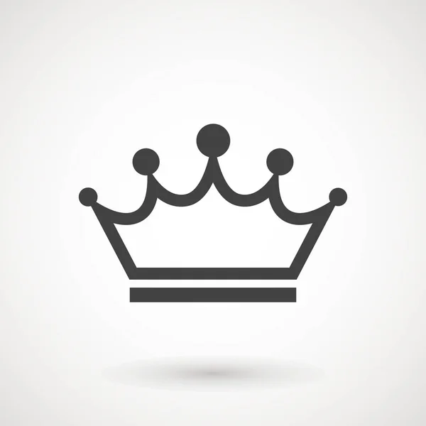 Ícone Crown em estilo moderno plano isolado em fundo cinza. Símbolo da coroa para o seu web site design, logotipo, aplicativo, UI. Ilustração vetorial, EPS10 — Vetor de Stock