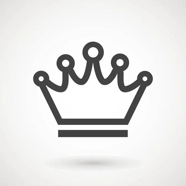 Crown Icon en estilo plano de moda aislado sobre fondo gris. Símbolo de corona para el diseño de su sitio web, logotipo, aplicación, interfaz de usuario. Ilustración vectorial, EPS10 — Vector de stock