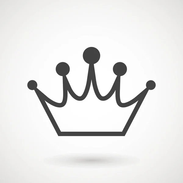 Ícone Crown em estilo moderno plano isolado em fundo cinza. Símbolo da coroa para o seu web site design, logotipo, aplicativo, UI. Ilustração vetorial, EPS10 — Vetor de Stock