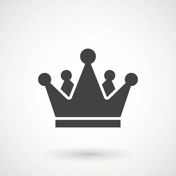 Ícone Crown em estilo moderno plano isolado em fundo cinza. Símbolo da coroa para o seu web site design, logotipo, aplicativo, UI. Ilustração vetorial, EPS10 — Vetor de Stock