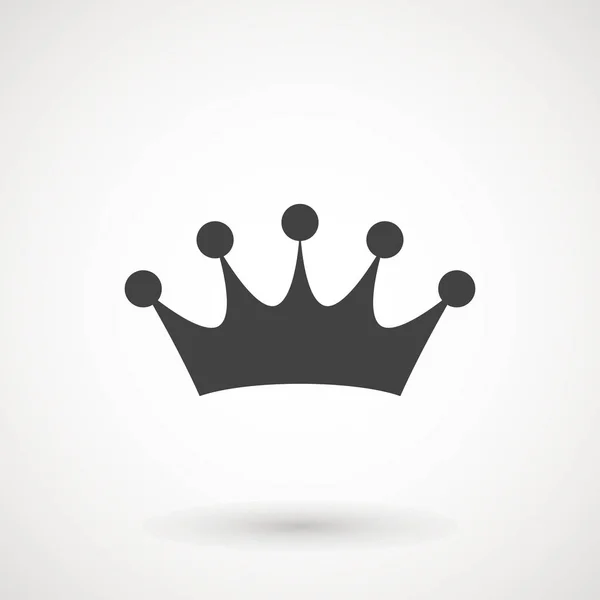 Ícone Crown em estilo moderno plano isolado em fundo cinza. Símbolo da coroa para o seu web site design, logotipo, aplicativo, UI. Ilustração vetorial, EPS10 — Vetor de Stock