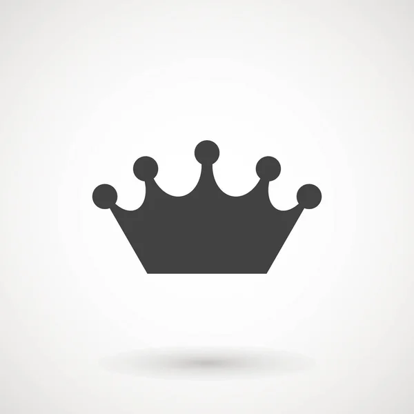 Ícone Crown em estilo moderno plano isolado em fundo cinza. Símbolo da coroa para o seu web site design, logotipo, aplicativo, UI. Ilustração vetorial, EPS10 — Vetor de Stock