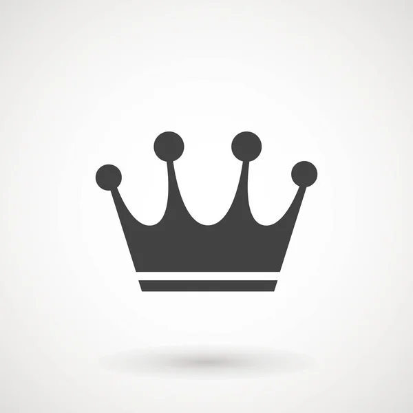 Ícone Crown em estilo moderno plano isolado em fundo cinza. Símbolo da coroa para o seu web site design, logotipo, aplicativo, UI. Ilustração vetorial, EPS10 — Vetor de Stock