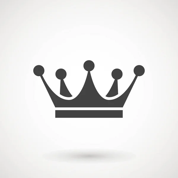 Crown Icon Estilo Plano Moda Aislado Sobre Fondo Blanco Símbolo — Vector de stock