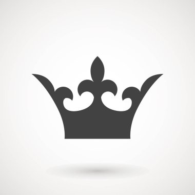Beyaz arka plan üzerinde izole trendy düz stil taç simgesini. Web sitesi tasarımı, logo, app, UI taç simgesi. Vektör çizim, Eps10
