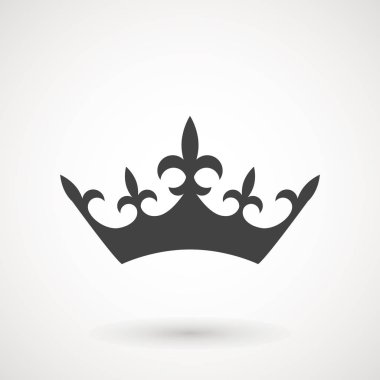 Beyaz arka plan üzerinde izole trendy düz stil taç simgesini. Web sitesi tasarımı, logo, app, UI taç simgesi. Vektör çizim, Eps10