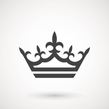 Beyaz arka plan üzerinde izole trendy düz stil taç simgesini. Web sitesi tasarımı, logo, app, UI taç simgesi. Vektör çizim, Eps10
