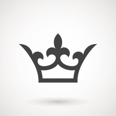 Beyaz arka plan üzerinde izole trendy düz stil taç simgesini. Web sitesi tasarımı, logo, app, UI taç simgesi. Vektör çizim, Eps10