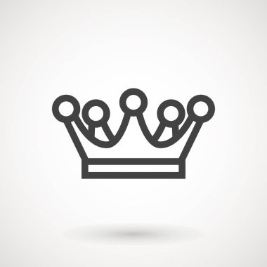 Beyaz arka plan üzerinde izole trendy düz stil taç simgesini. Web sitesi tasarımı, logo, app, UI taç simgesi. Vektör çizim, Eps10