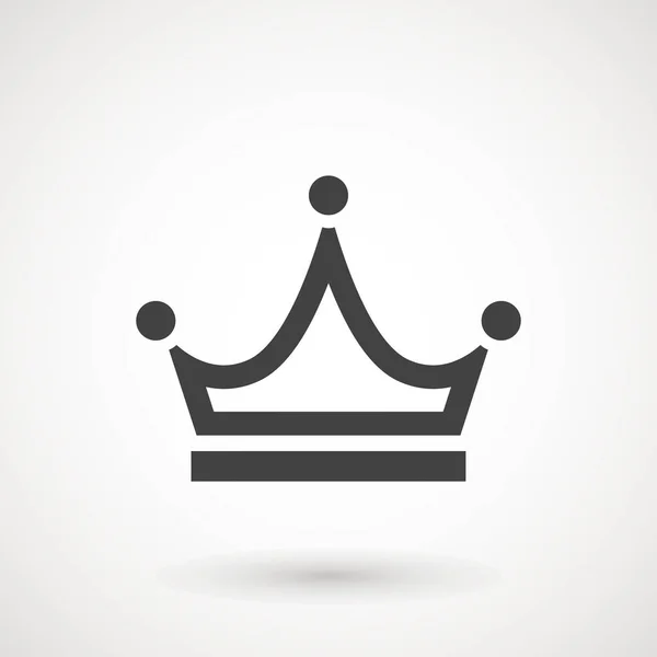 Kronan Ikonen Trendiga Platt Stil Isolerad Vit Bakgrund Crown Symbol — Stock vektor