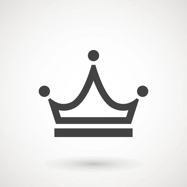 Crown Icon Estilo Plano Moda Aislado Sobre Fondo Blanco Símbolo — Vector de stock