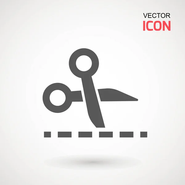 Scissors Cut Lines Icon Cutting Scissors Icon Vector Illustration