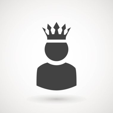 Kral Kullanıcı simgesi Logo tasarım öğesi. Admin simgesi. Yönetici. Taç kral imzala. Yöneticisi sembolü. Güç Kullanıcı simgesi. CEO.