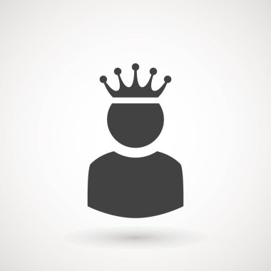 Kral Kullanıcı simgesi Logo tasarım öğesi. Admin simgesi. Yönetici. Taç kral imzala. Yöneticisi sembolü. Güç Kullanıcı simgesi. CEO.