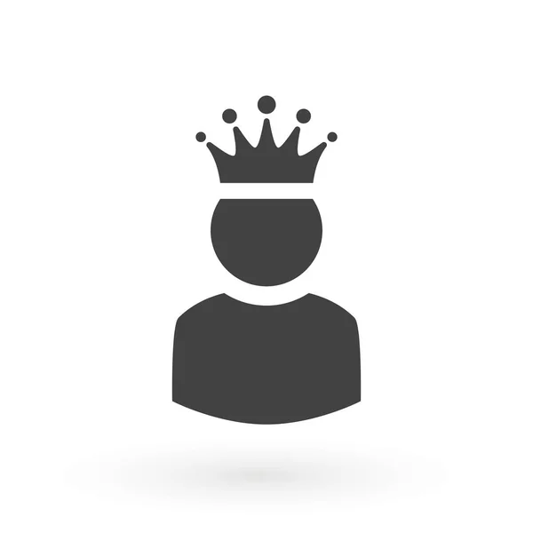 Elemento Design Logotipo Ícone Usuário Rei Ícone Administração Administrador Assinatura — Vetor de Stock