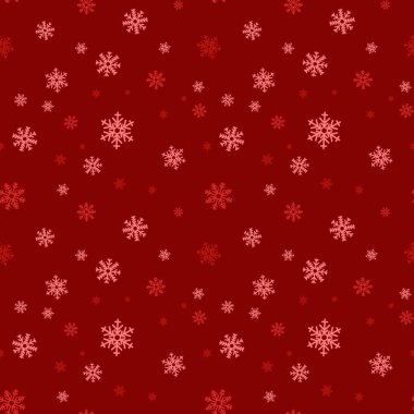 Kar tanesi seamless modeli. Beyaz arka plan üzerinde kar. Soyut duvar kağıdı, dekorasyon sarma. Sembol kış, neşeli Noel tatili, mutlu yeni yıl kutlama vektör çizim