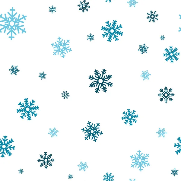 Snowflake Seamless Pattern Snow White Background Abstract Wallpaper Wrapping Decoration — Stock Vector