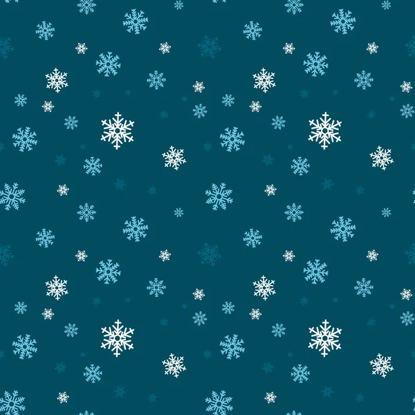 Snowflake Padrão Sem Costura Neve Fundo Branco Papel Parede Abstrato —  Vetores de Stock