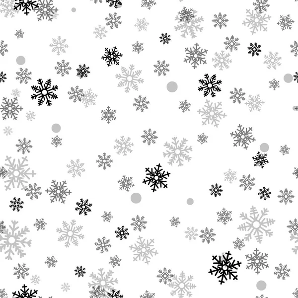 Modèle Sans Couture Flocon Neige Neige Sur Fond Blanc Papier — Image vectorielle