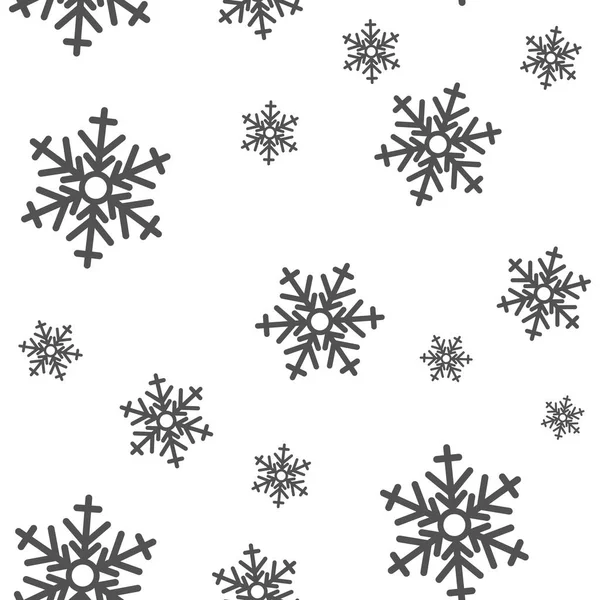 Modèle Sans Couture Flocon Neige Neige Sur Fond Blanc Papier — Image vectorielle