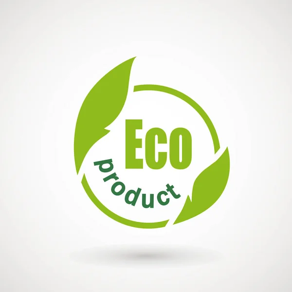 Eco Produto Ícone Rótulo Alimento Orgânico Saudável Ícone Produto Biológico — Vetor de Stock