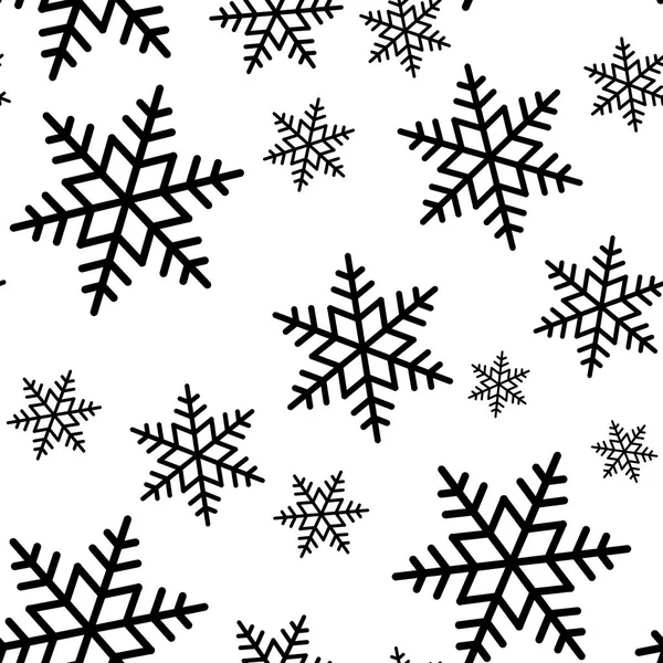 Sneeuwvlok Naadloze Patroon Sneeuw Witte Achtergrond Abstract Behang Inwikkeling Van — Stockvector
