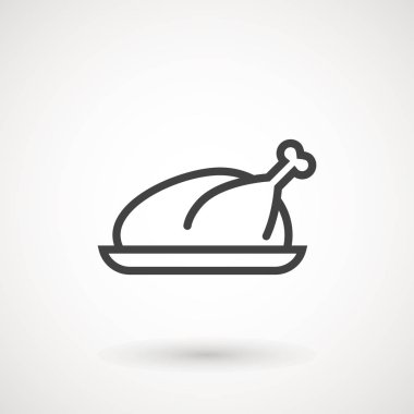 Sıcak tavuk Türkiye satırı simgesi Şükran günü