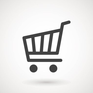 Alışveriş Sepeti simgesini, düz tasarım en iyi vektör simgesi. Süpermarket arabası simgesi. İllüstrasyon