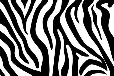 Zebra çizgili desen. Zebra baskı, hayvan cilt, kaplan şeritleri, soyut desen, satır arkaplanı, kumaş. Şaşırtıcı elle çizilmiş vektör çizim. Poster, afiş. Siyah-beyaz sanat, monochrom