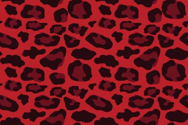 Kırmızı Leopar seamless modeli. Hayvan yazdırma. Vektör arka plan