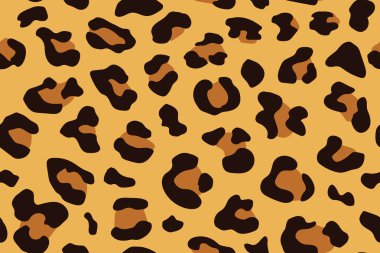Leopar desensiz. Hayvan izi. Vektör arkaplanı