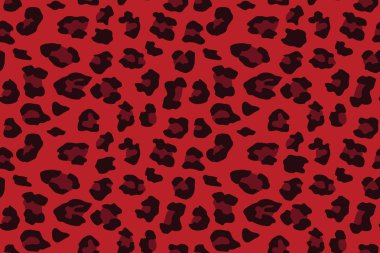Kırmızı Leopar seamless modeli. Hayvan yazdırma. Vektör arka plan