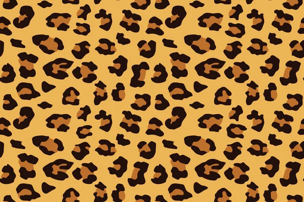 Леопардовый Бесшовный Рисунок Отпечатки Животных Векторный Фон — стоковый вектор