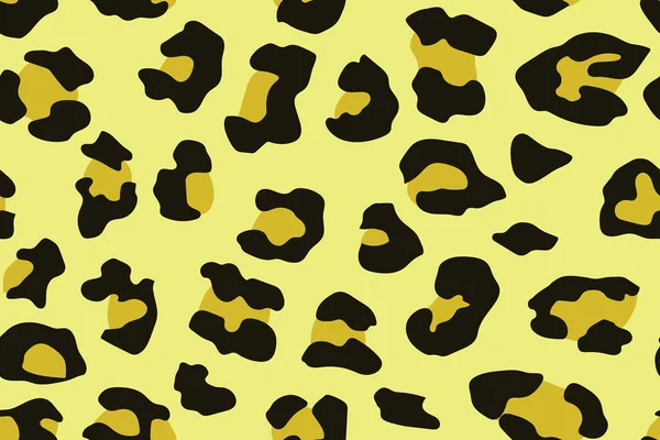 Gelbes Leopardenmuster Ohne Naht Animal Print Vektorhintergrund — Stockvektor