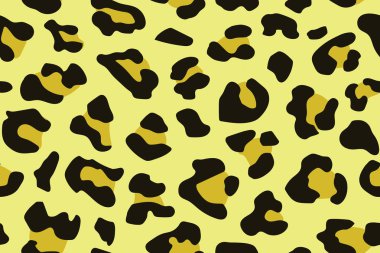 Sarı leopar seamless modeli. Hayvan yazdırma. Vektör arka plan