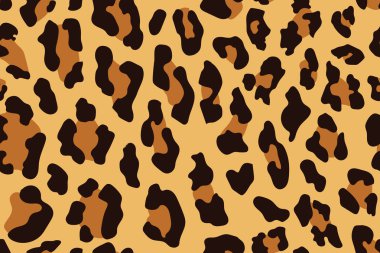 Leopar desensiz. Hayvan izi. Vektör arkaplanı