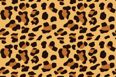 Leopar desensiz. Hayvan izi. Vektör arkaplanı