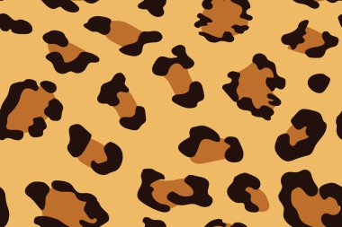 Leopar desensiz. Hayvan izi. Vektör arkaplanı