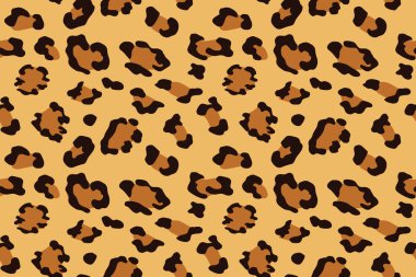 Leopar desensiz. Hayvan izi. Vektör arkaplanı