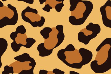 Leopar desensiz. Hayvan izi. Vektör arkaplanı