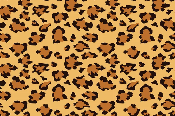 Padrão Sem Costura Leopardo Impressão Animal Fundo Vetorial — Vetor de Stock